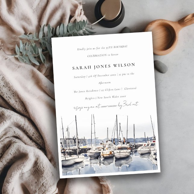 Convites Barcos Costeiros Mudados no Aniversário de Passage (Criador carregado)