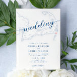 Convites Bares Modernos De Chatham Em Casamento<br><div class="desc">Apresente um toque de minimalismo moderno ao seu casamento Chatham, MÃE com o nosso marinho azul do mapa do Cabo Cod Convite de Casamento. Perfeitamente adequado para comemorações contemporâneas em locais icônicos como Chatham Bares Inn e a Casa Inn do Capitão, esta design combina perfeitamente a simplicidade com a elegância...</div>