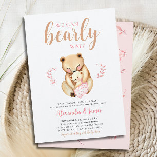 Convites Barly Mama Bear Cub Woodland Baby Chá