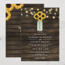 Barn Wood String Luzes Sunflower Casamento