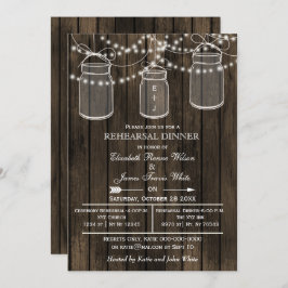 Convites Barnwood,convite para janto de ensaio de pedras