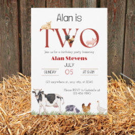 Convites Barnyard Bash: Celebrando Dois Anos!