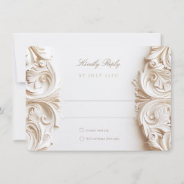 Convites Baroque RSVP Card for Wedding