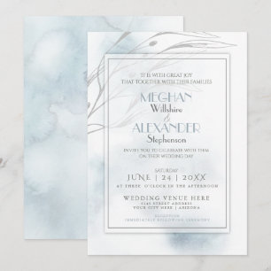 Convites Barra De Cores Azuis Modernos