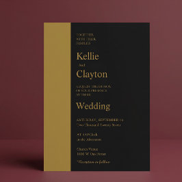 Convites Barra de Ouro Casamento Minimalista Moderno