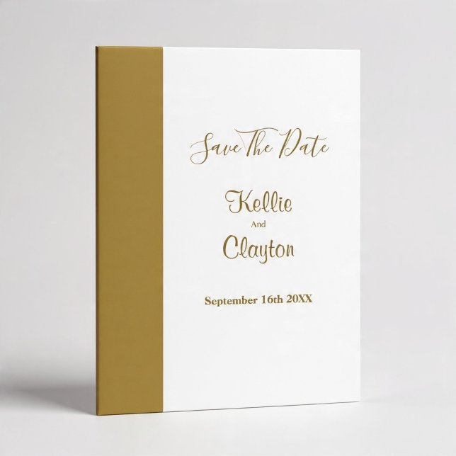 Convites Barra de Ouro Minimalista Moderna (Criador carregado)