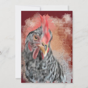 Convites Barred Rock Hen