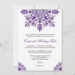 Convites Barroco Ametista Festa de Feriado