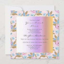 Convites Barroco Versalhes Marie Antoinette Pastel Floral