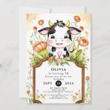 Barrona Simple Cow Birthday