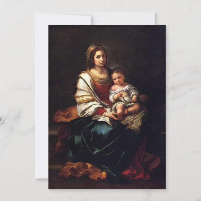 Convites Bartolomé Esteban Murillo - La Virgen del Rosario (Frente)