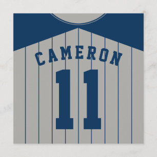 Convites Baseball Jersey Themed Party Convida Modelo
