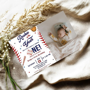 Convites Baseball Rookie do Ano do primeiro aniversario Bas