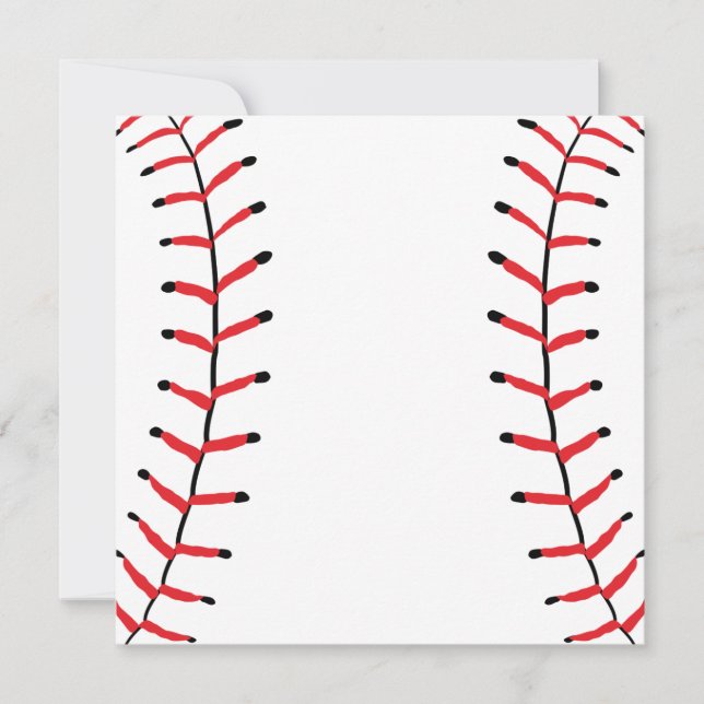 Convites Baseball Seams Estilo Esportivo Tema Baseball (Frente)