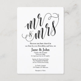 Convites Básicos de Casamento do Sr. & Sra.