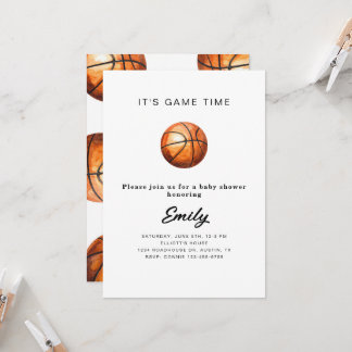 Convites Basketball Baby Shower Invitation 