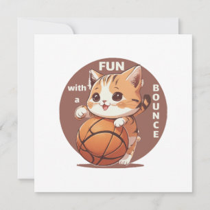 Convites basquete de gatinho