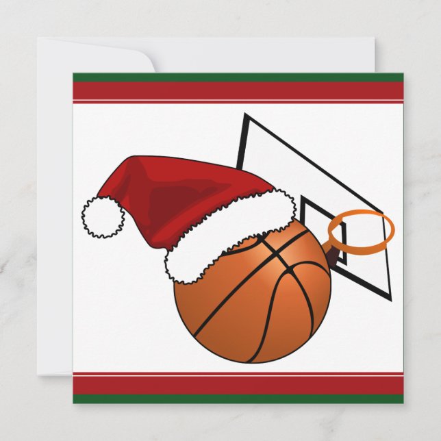 Convites Basquete de Natal e Hoop (Frente)