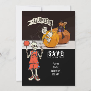 Convites Basquete e Halloween fantasma