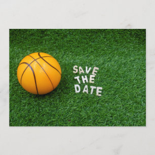 Convites Basquete Salve a data com basquete em verde