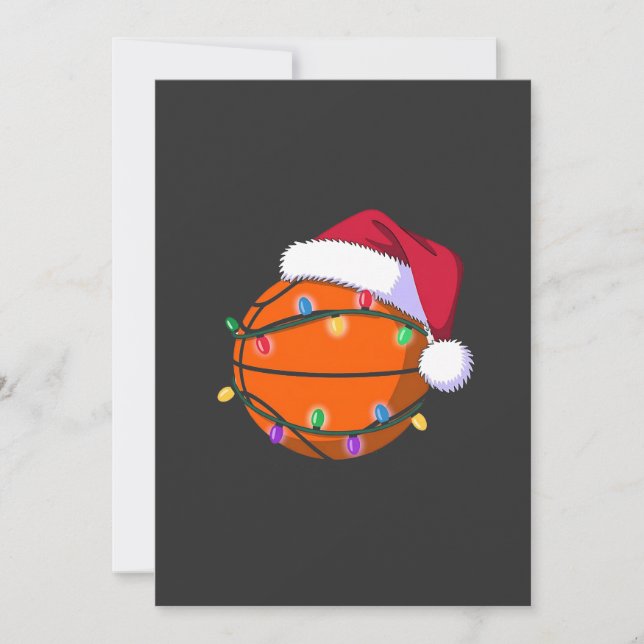 Convites Basquetebol de Homem de Neve Natal Santa Beisebol  (Frente)