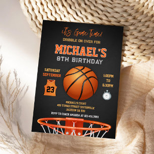 Convites Basquetebol É Hora do Jogo Esportes Menino Anivers