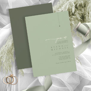 Convites Basta Casamento Chic Sage/Moss ID1046
