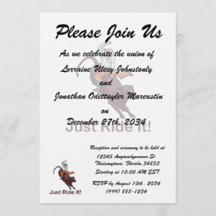 Convites Basta correr com ele, Cowboy e Touro