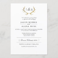 Bastante Russo Dourado Antler | Casamento Elegante