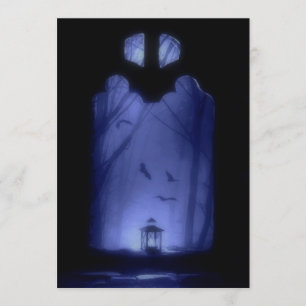 Convites Bastões que voam a noite azul delével   o Dia das