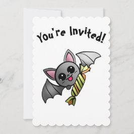 Convites Bat Bonito do Halloween com o Candy Party