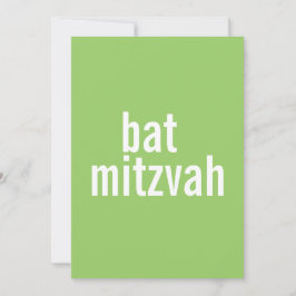 Convites Bat Mitzvah Anuncia {Light Green}
