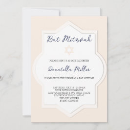 Convites Bat Mitzvah Arte Moderna Estrela de Davi