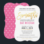 Convites BAT MITZVAH: bonito dourado rosa SAMANTHA<br><div class="desc">pelo kat massard >> kat@simplysweetPAPERIE.com <<< design de convite de tendência para o BAR/BAT MITZVAH do seu filho como modelo é simples adicionar seus próprios detalhes ou clicar no botão personalizar e você pode adicionar ou alterar texto, fontes, tamanhos etc DICA: 1. Para alterar/mover gráficos / alterar a cor de...</div>
