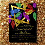 Convites Bat Mitzvah Colorir Petais em Star<br><div class="desc">Bat Mitzvah Colorful Petals sobre o Bar das estrelas Mitzvah e os conjuntos de convites Bat Mitzvah projetados por Umua. Impresso e enviado pela Zazzle ou seus parceiros. Este convite apresenta um design floral colorido com uma estrela de David no centro. O convite é perfeito para uma celebração do Bat...</div>