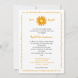 Convites Bat Mitzvah Delicioso Texto de Mensagem de Margari