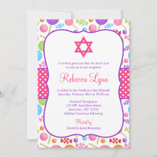 Convites Bat Mitzvah, doce