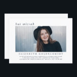 Convites Bat Mitzvah| Foto Elegante Simples Moderna<br><div class="desc">Composto de simples quadros revestidos de hetero com tipografia serif clássica. Tudo num cenário simples. Esses elementos são simples,  eternos e clássicos. Adicionar uma foto personalizada (melhor com fotos horizontais)

Disponível aqui:http://www.zazzle.com/store/selectpartysupplies</div>