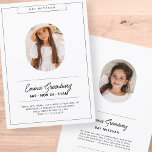 Convites Bat Mitzvah, Fotografia Minimalista Moderna Simple<br><div class="desc">Design é composto por uma simples tipografia com sans serif e fontes de script.</div>