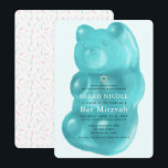 Convites Bat Mitzvah, Garota Azul<br><div class="desc">Este belo convite do Bat Mitzvah apresenta um fundo azul-turquesa claro com um urso azul-turquesa. O verso apresenta um fundo branco com aspersores. Personalize-o para as suas necessidades. Você pode encontrar produtos correspondentes na minha loja.</div>