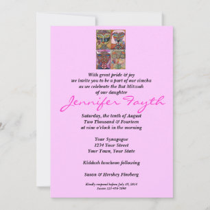 Convites Bat Mitzvah - L'Chaim To Life!