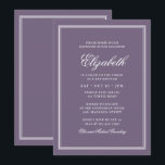 Convites Bat Mitzvah Modern Monograma em Frame Simples<br><div class="desc">Composto por serifa elegante e tipografia cursiva de scripts no quadro. Este foi projetado por materiais de terceiros selecionados,  exclusivos para o Zazzle. Disponível aqui: http://www.zazzle.com/selectpartysupplies</div>