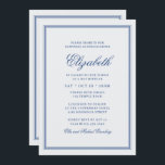 Convites Bat Mitzvah Modern Monograma em Quadro Simples<br><div class="desc">Composto por serifa elegante e tipografia cursiva de scripts no quadro. Este foi projetado por materiais de terceiros selecionados,  exclusivos para o Zazzle. Disponível aqui: http://www.zazzle.com/selectpartysupplies</div>