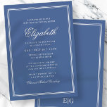 Convites Bat Mitzvah Modern Monograma em Quadro Simples<br><div class="desc">Composto por serifa elegante e tipografia cursiva de scripts no quadro. Este foi projetado por materiais de terceiros selecionados,  exclusivos para o Zazzle. Disponível aqui: http://www.zazzle.com/selectpartysupplies</div>