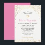 Convites BAT MITZVAH na moda mini confetti spot gold rosa<br><div class="desc">pelo kat massard >> kat@simplysweetPAPERIE.com <<< - - - - - - - - - - - - - - - - - - - - - - - - - - - - - - - - - - - - - - - - - - - - -...</div>