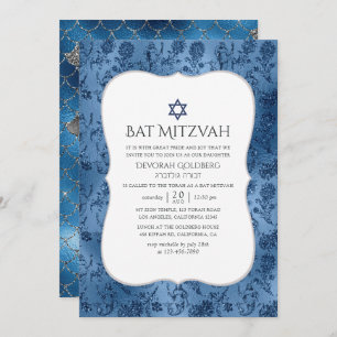 Convites Bat Mitzvah, Padrão de Sereia Azul