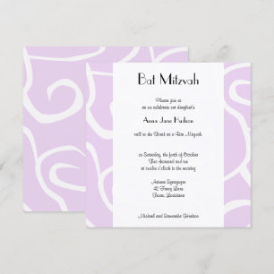 Convites Bat Mitzvah - Padrões Invertidos, Rios - Roxo