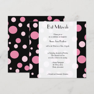 Convites Bat Mitzvah - Pontos Sem Olhos, Pontos - Rosa