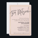 Convites BAT MITZVAH - quadro de ouro rosa-rosa mínimo mode<br><div class="desc">por kat massard >> kat@simplysweetPAPERIE.com << Ame o design,  mas gostaria de ver algumas mudanças - outro esquema de cores,  produto,  adicionar uma foto ou adaptado para uma ocasião diferente - sem preocupações,  simplesmente me contacte por e-mail - estou feliz em ajudar! - - - -</div>