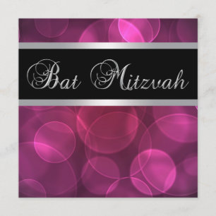 Convites Bat Mitzvah Rosa Chockante